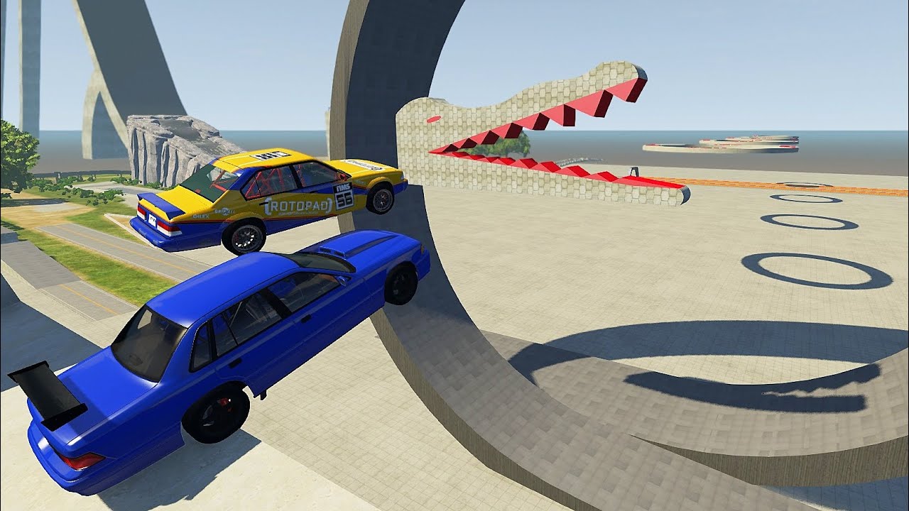 High Speed Jump With Crazy Vehicle In ( Insane Testing Jumps ) - BeamNG drive Crazy Jumps
