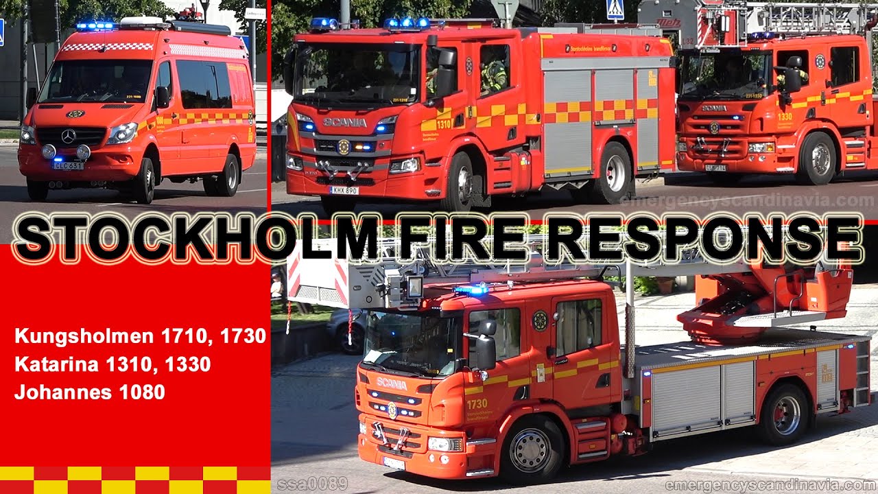 Fire Department responding to apartment fire in Stockholm [SE | 8.2020]