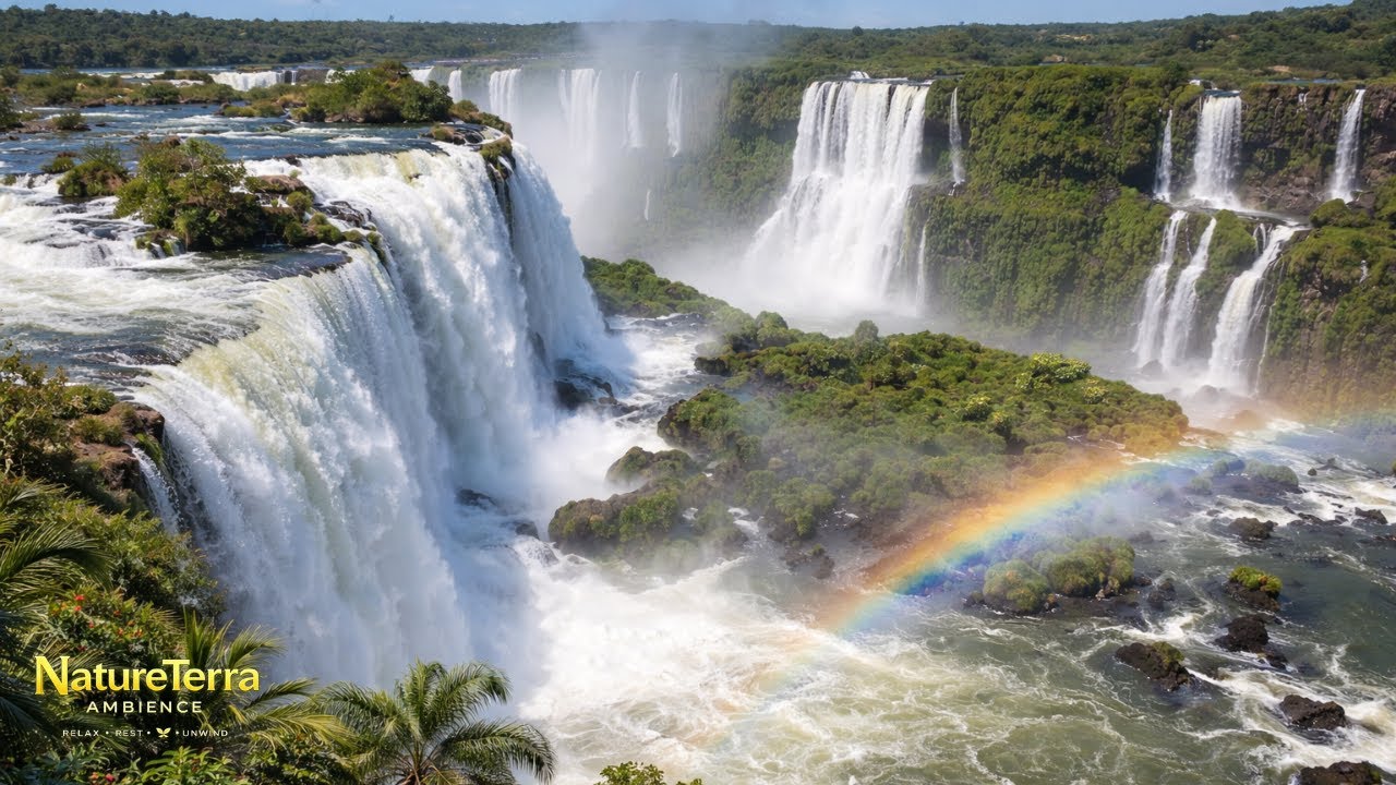 Iguazu Falls 10 Hours | Powerful Waterfall Sounds for Deep Sleep & Night Relaxation ASMR