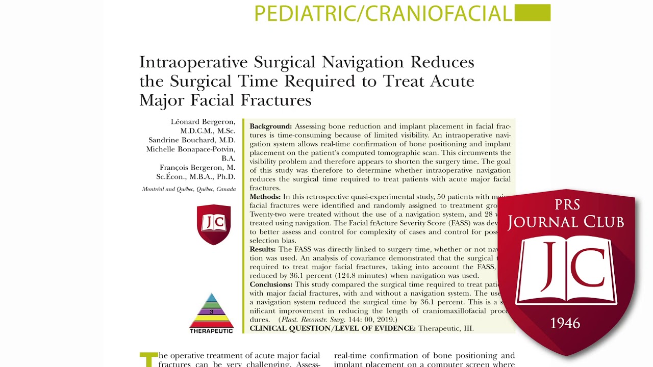 Navigation for Major Facial Fractures :#PRSJournalClub Podcast October 2019