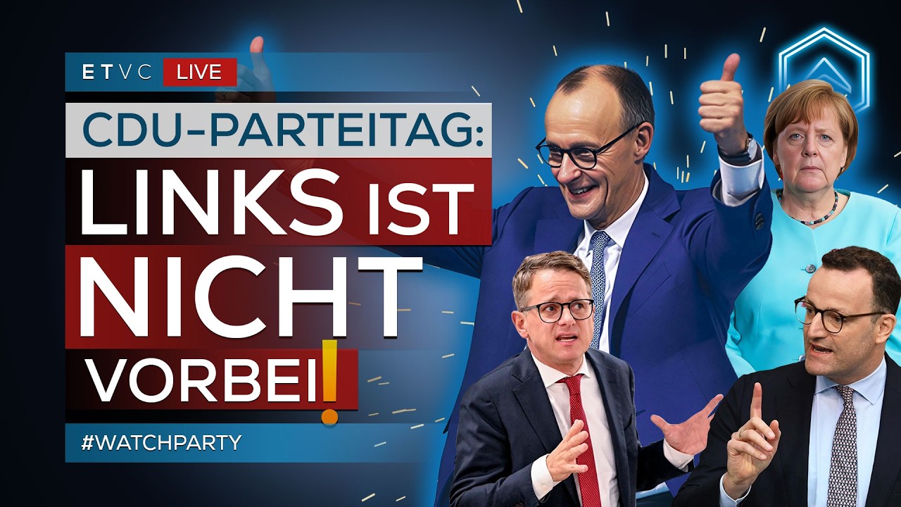 🟥 CDU - PARTEITAG: Kommt MERKEL? 😱 Oder, GEHT MERZ? 🏳️‍🌈🥳 | #WATCHPARTY