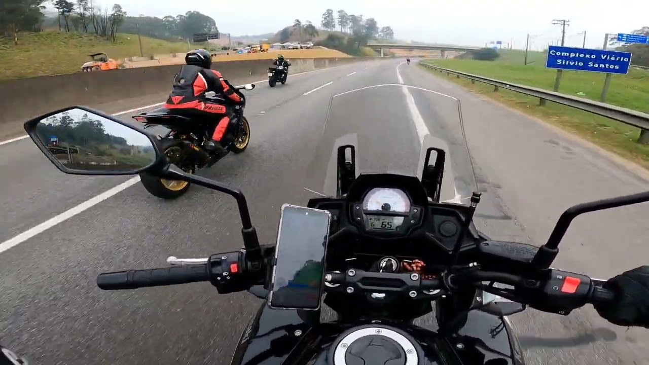 Versys 650 acelerando na Anhanguera