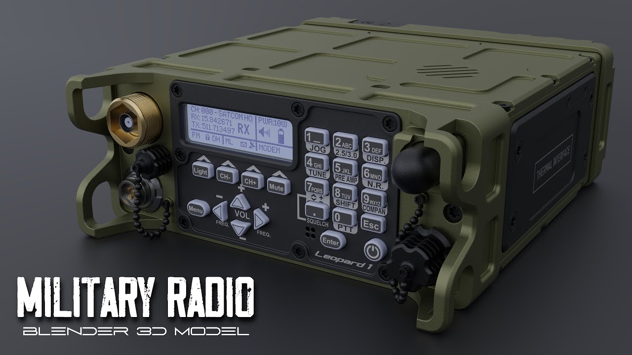 Military Radio - Blender 3D Model
