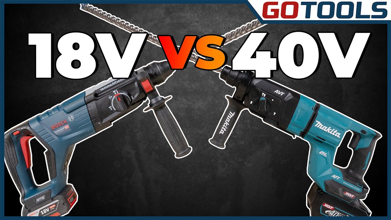 18 В против 40 В - чем закончится? Дуэль перфораторов SDS-Plus! Bosch VS Makita