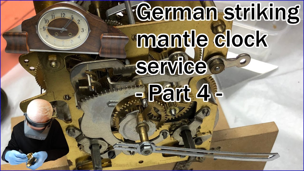 German striking mantle clock service - Part 4