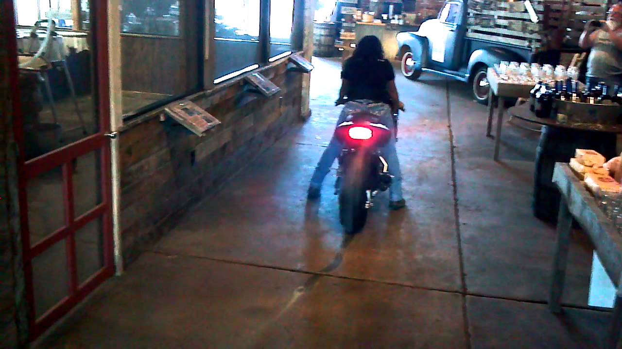 Angie's First Indoor Burnout