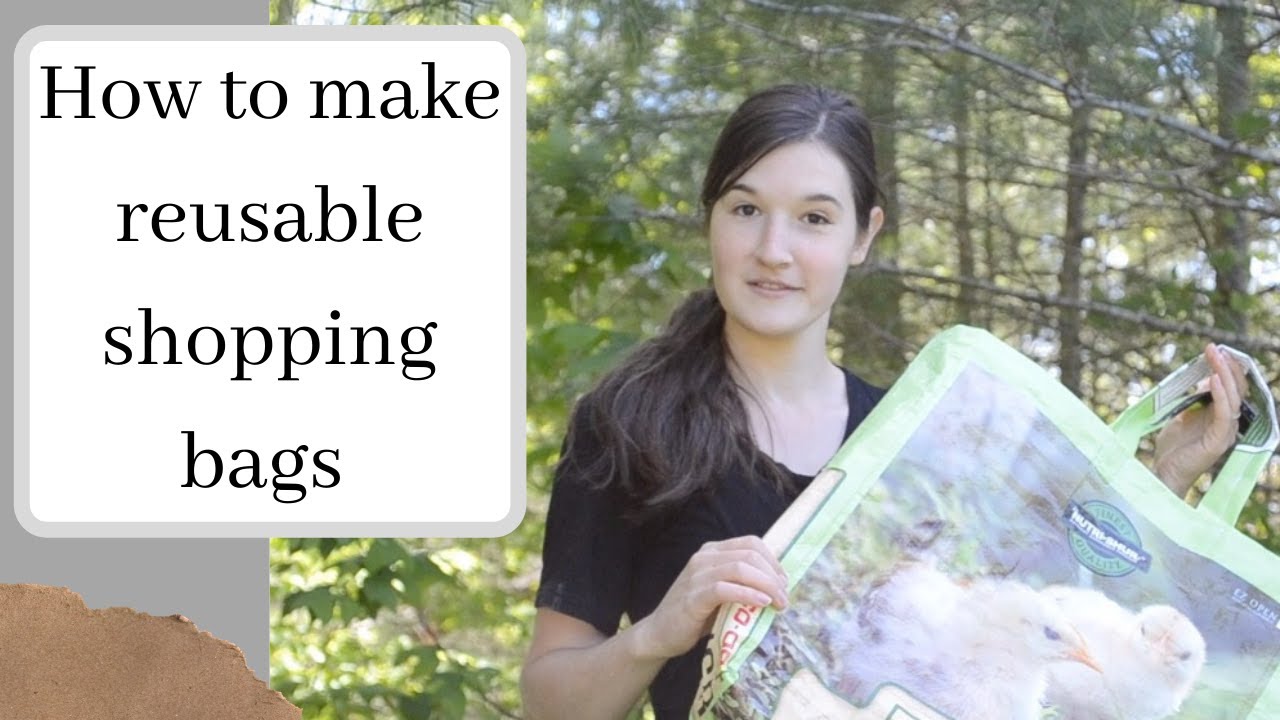 How to make a RECYCLED shopping bag! (Upcycled plastic feed bag into reusable tote bag)
