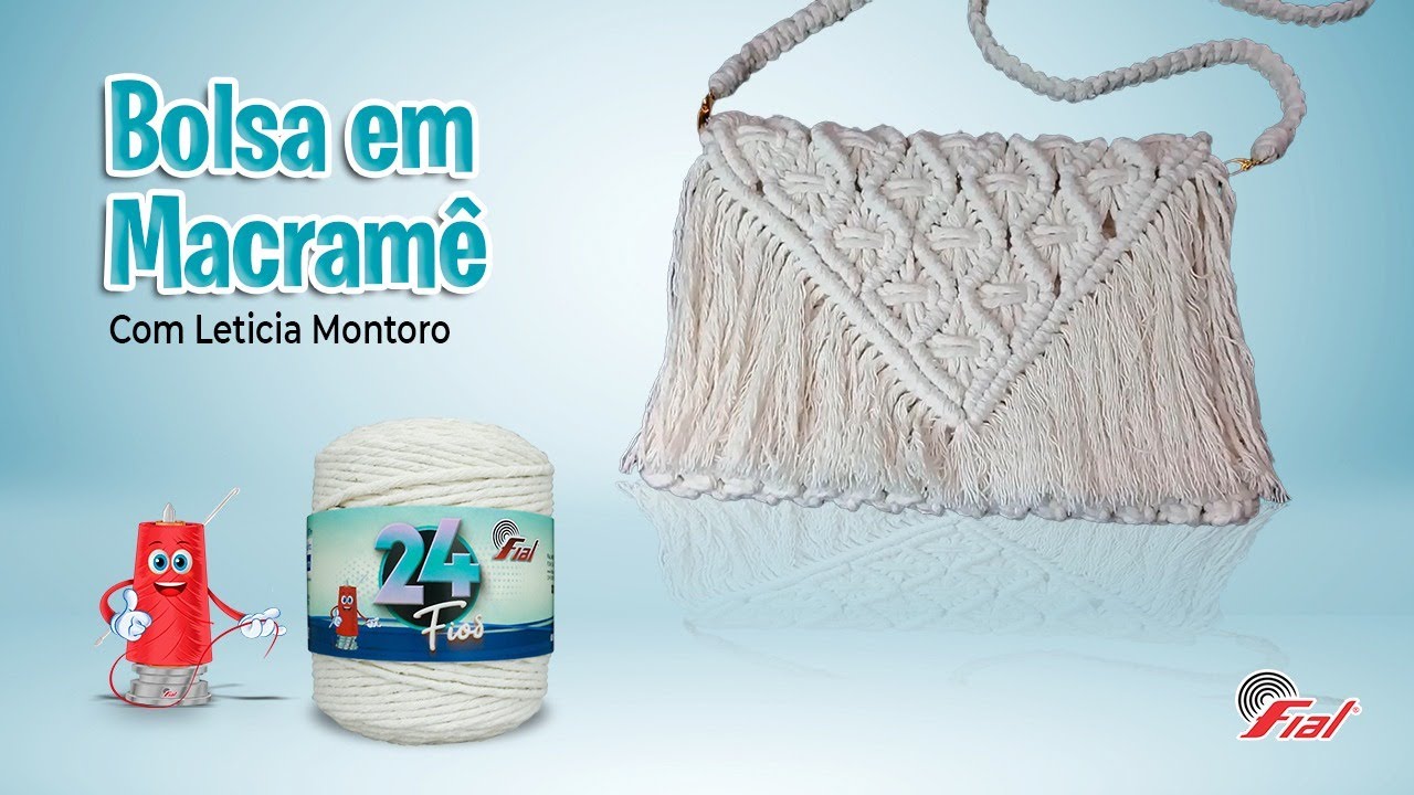 Aprenda Macramê Fazendo uma Bolsa Incrível com Acabamento Profissional | Fial Barbantes