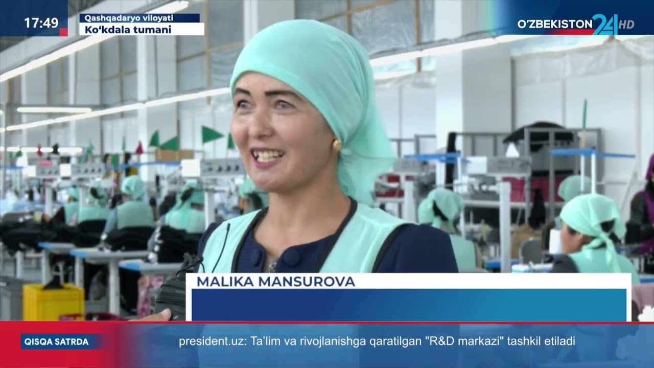 Toʻqimachilik sohasida eksport geografiyasi oshmoqda.