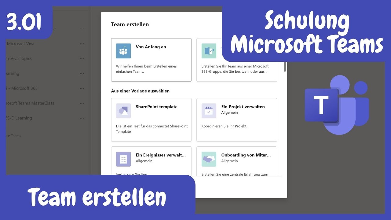 3.01 | Team erstellen (alle Möglichkeiten) | Microsoft Teams MasterClass