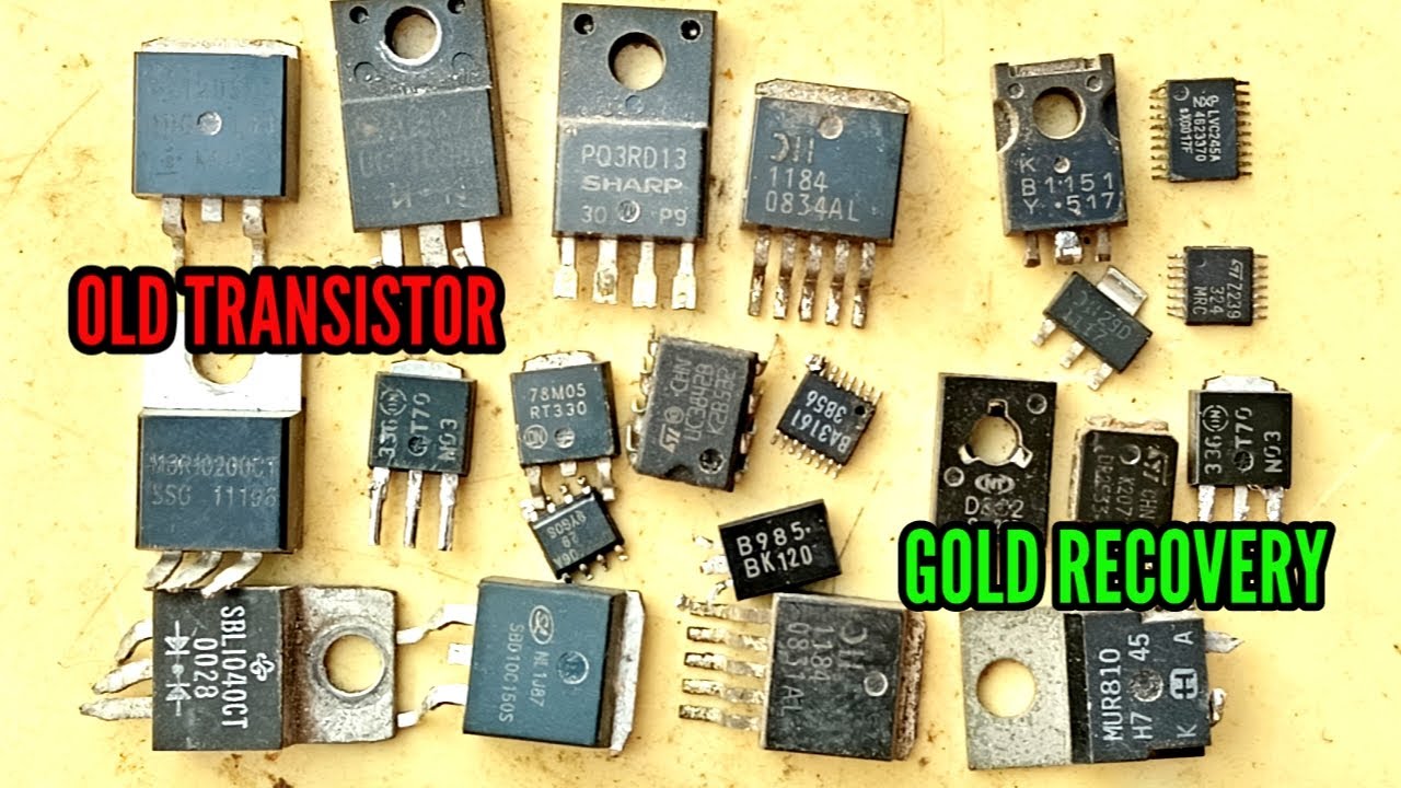 OLD Transistor Gold Recovery//Recovering Gold From Old Transistors