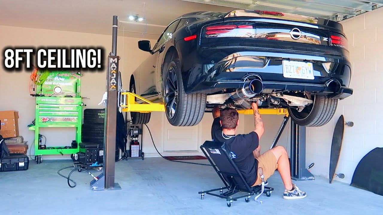 MaxJax LIFT Install & Review! Perfect for LOW CEILING GARAGES! (8ft CEILINGS!)