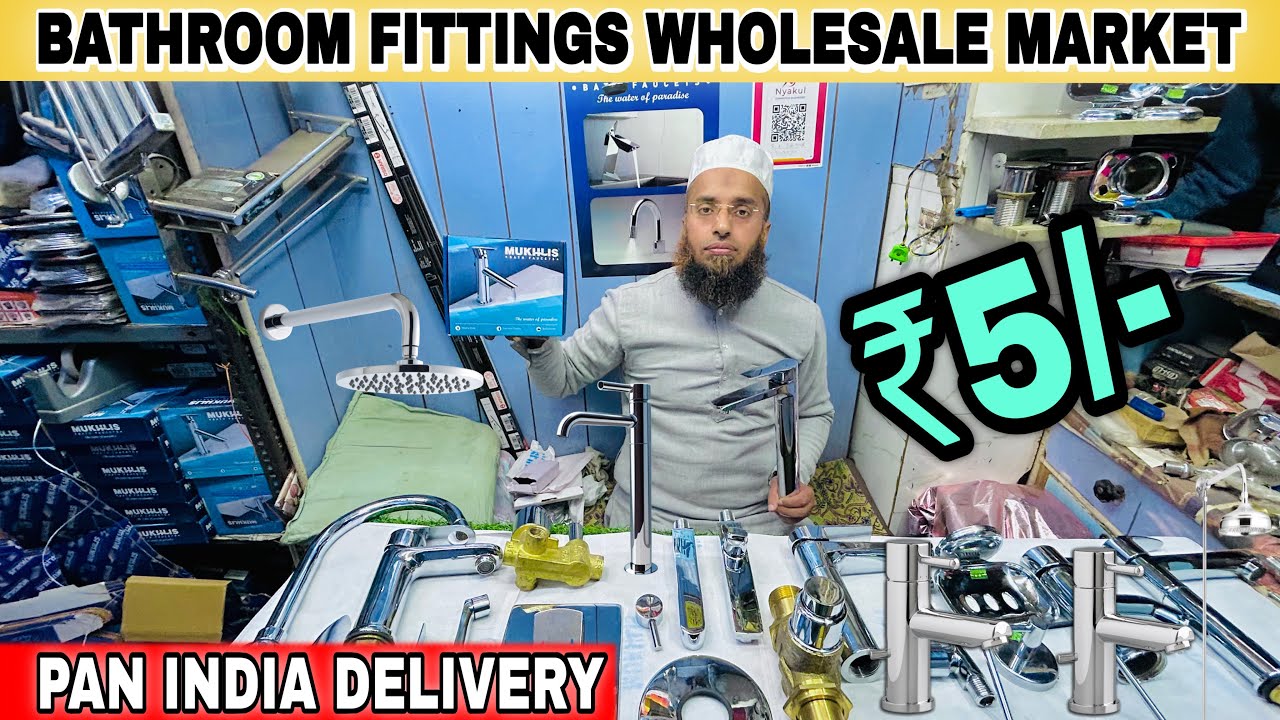 Bathroom Fittings At Factory Price | Start ₹5/- | Wholesale Market Chawari Bazaar | Akki singh vlog