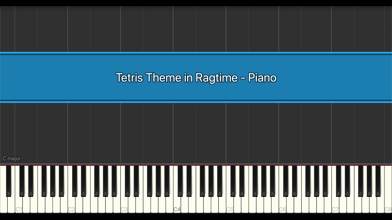 Tetris Theme in Ragtime - Piano, Synthesia Piano Tutorial