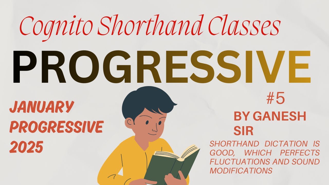 #5 | 85+ WPM | JANUARY PROGRESSIVE 2026 SHORTHAND | COGNITO SHORTHAND CLASSES | GANESH SIR