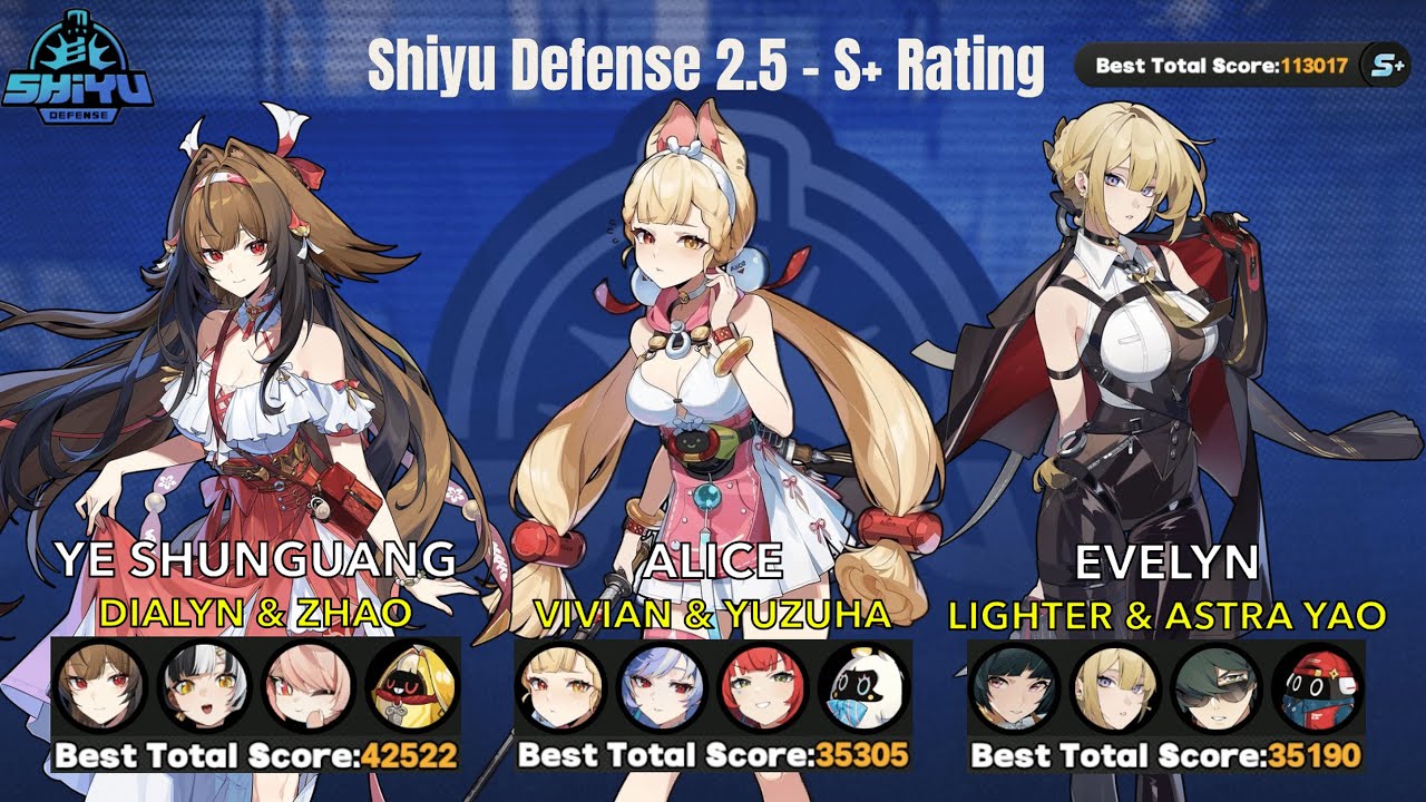 Ye Shunguang, Alice & Evelyn | NEW Shiyu Defense 5 ZZZ | Zenless Zone Zero 2.5