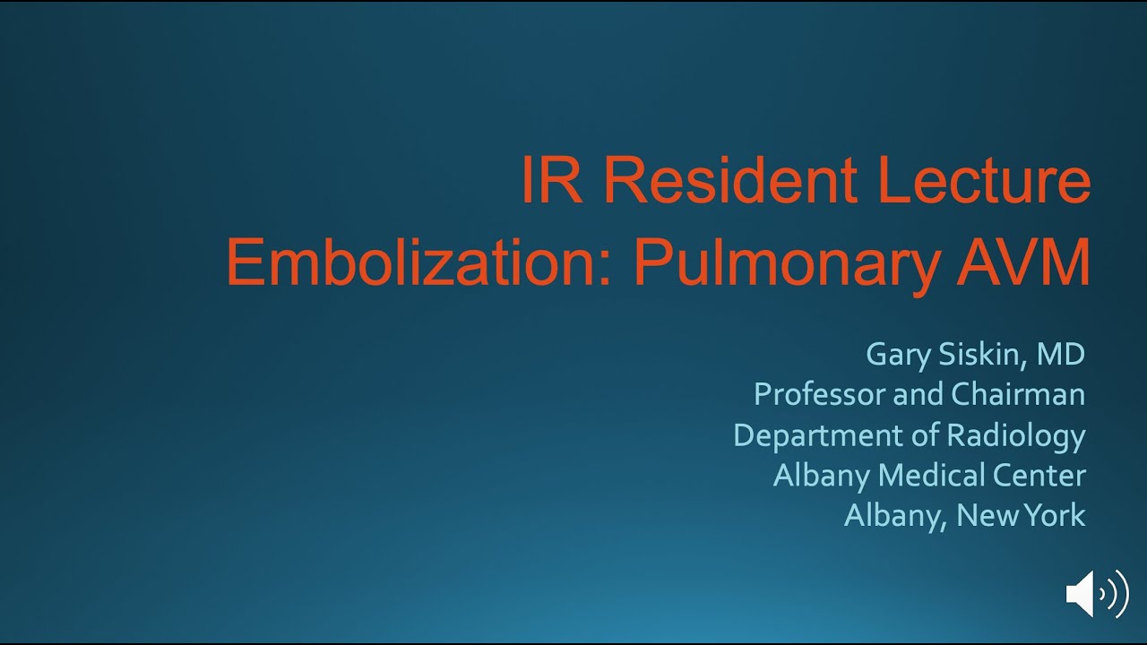 Embolization PAVM 2020