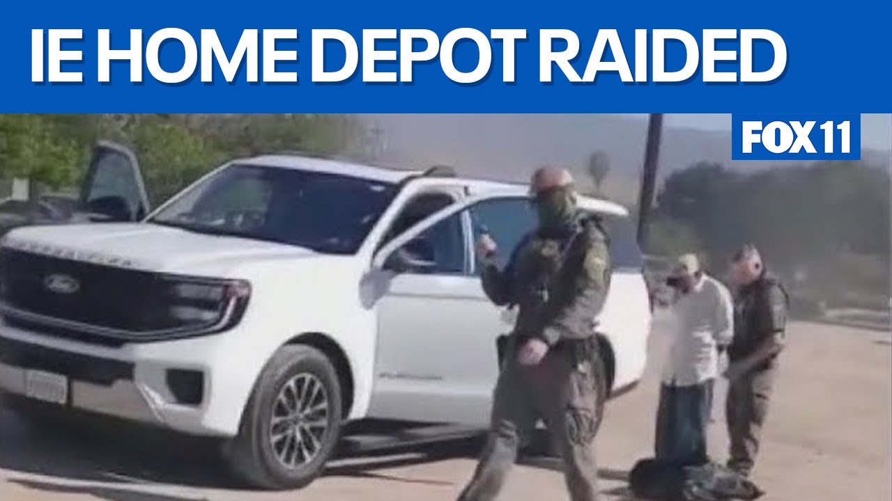ICE raids Home Depot parking lot in San Bernardino  | FOX 11 LA