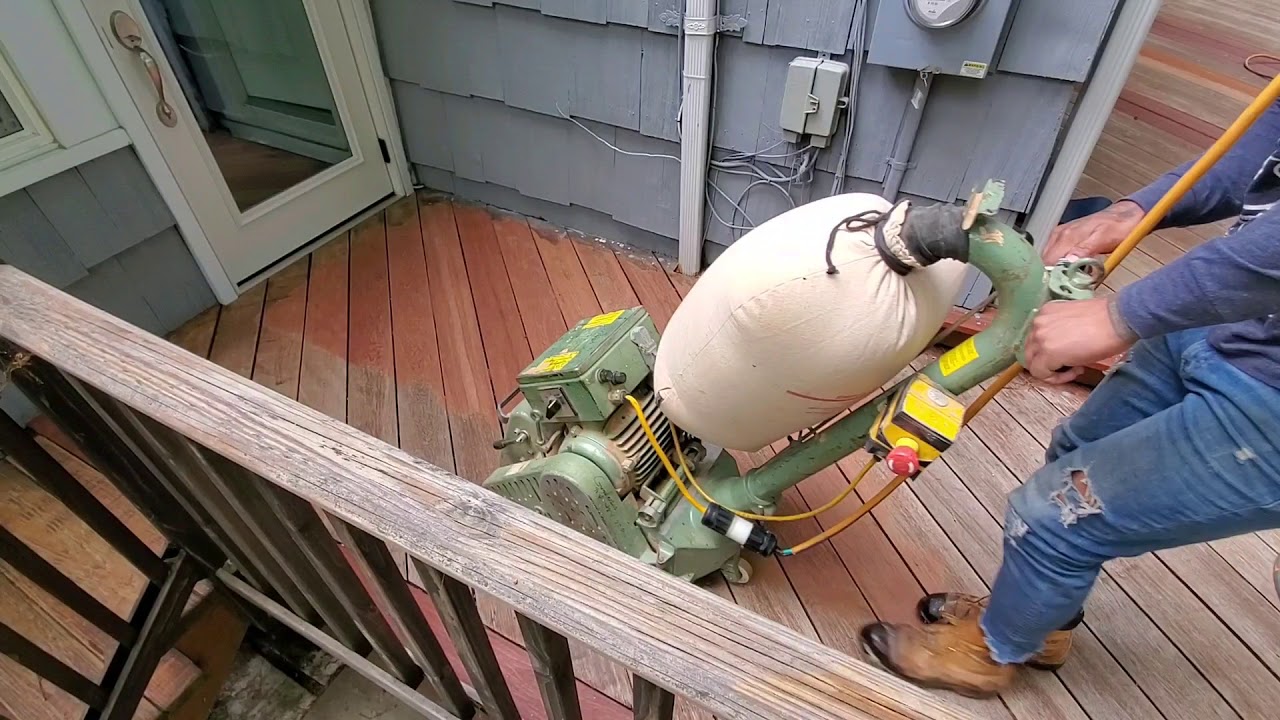 Mahogany decking restoration