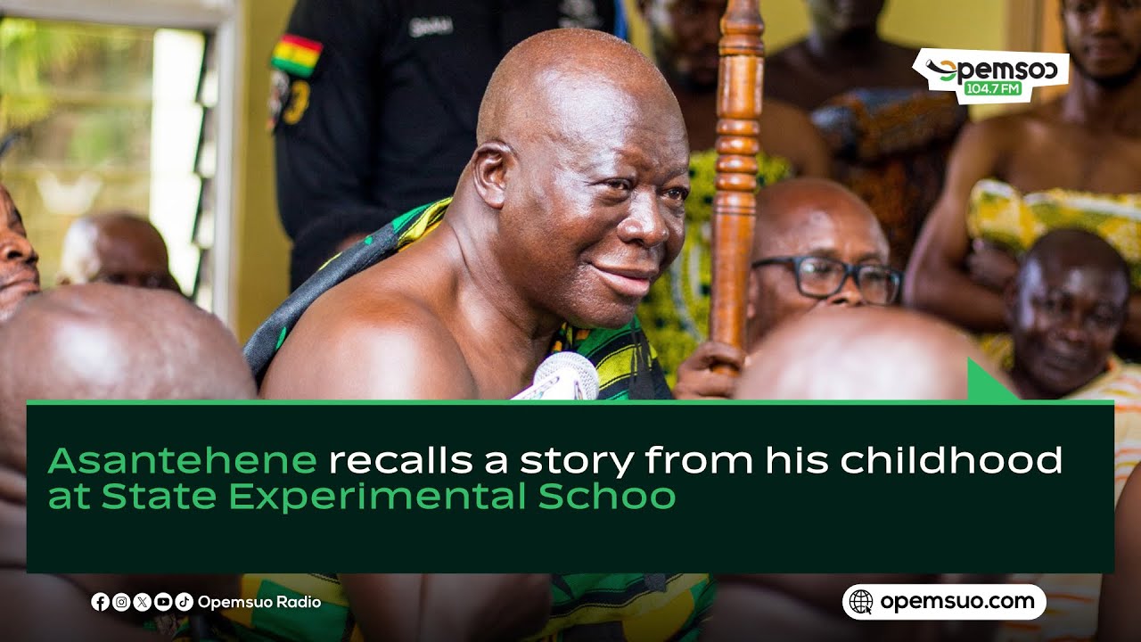 Asantehene recalls a story from his childhood at State Experimental School.