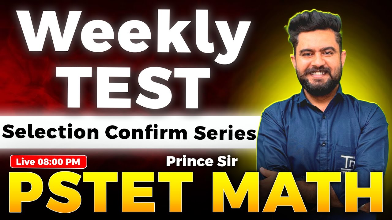 📘 PSTET Math Weekly Test Announcement MCQs 