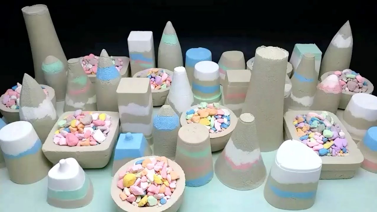 Baking soda Soothing crushing ASMR | Combination of colors
