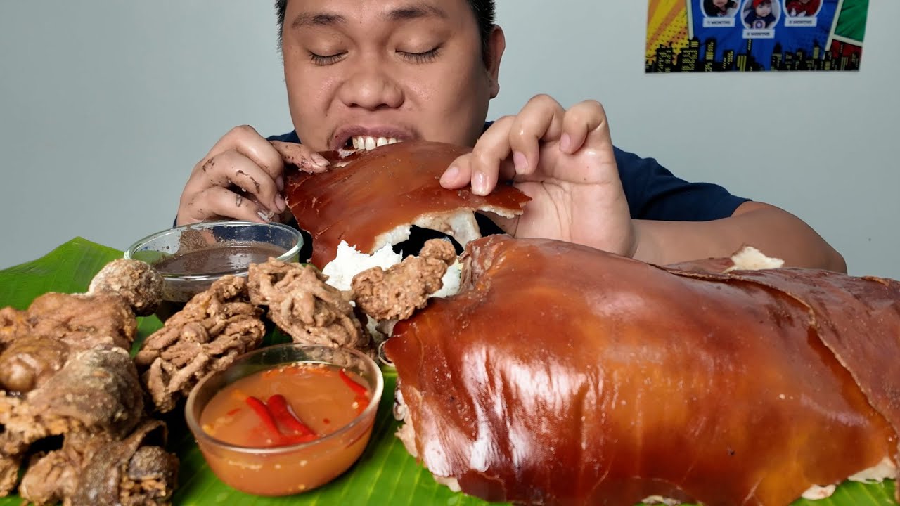 Malaking Lechon Belly + Chicharon Bulaklak + Dinuguan - Cravings from Talisay Lechon