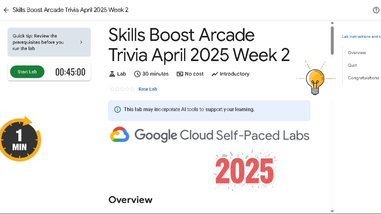 Skills Boost Arcade Trivia April 2025 Week 2  || Lab Solution || Qwiklabs Arcade 2025 |#quicklab