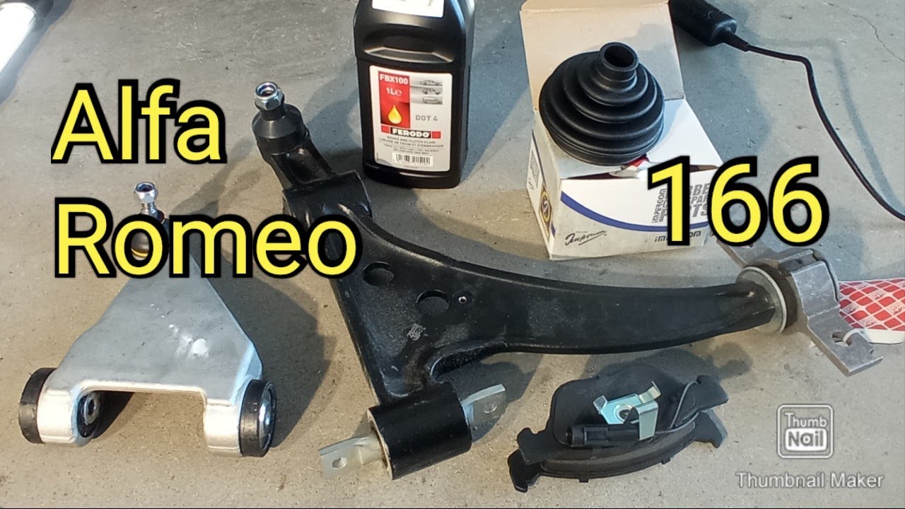 Como Substituir Triângulos Inferiores e Superiores Alfa Romeo 166. Foles e pastilhas