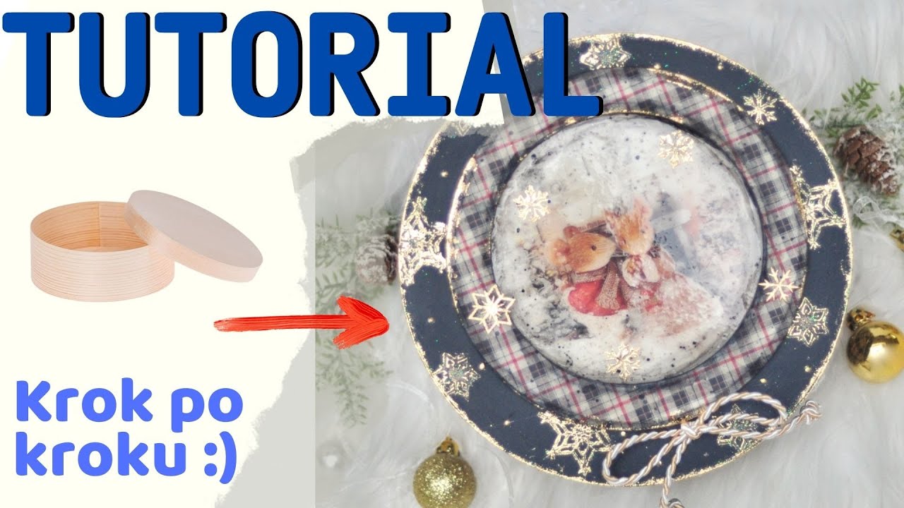Świąteczne pudełko ze złoceniami [tutorial] No. 784
