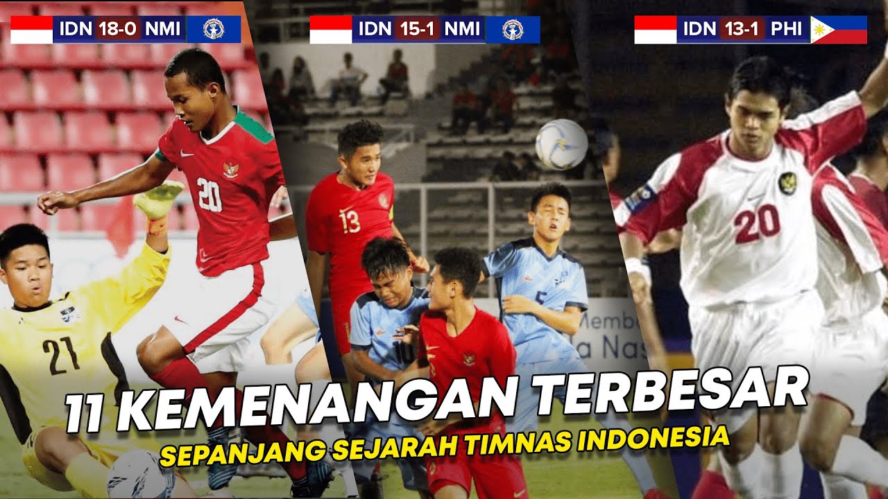 11 KEMENANGAN TERBESAR SEPANJANG SEJARAH TIMNAS INDONESIA !!!