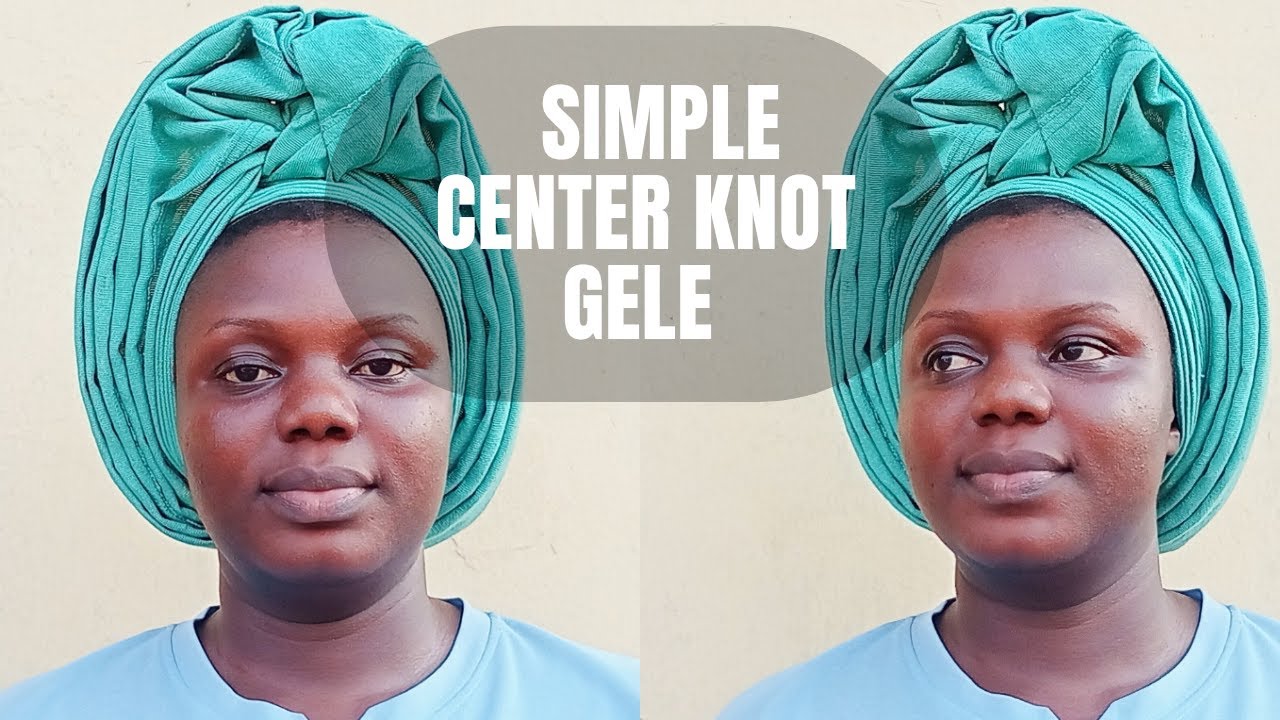 How to tie Simple centre knot Gele on Yourself #061 #trending #viral #gele #bridal #fyp