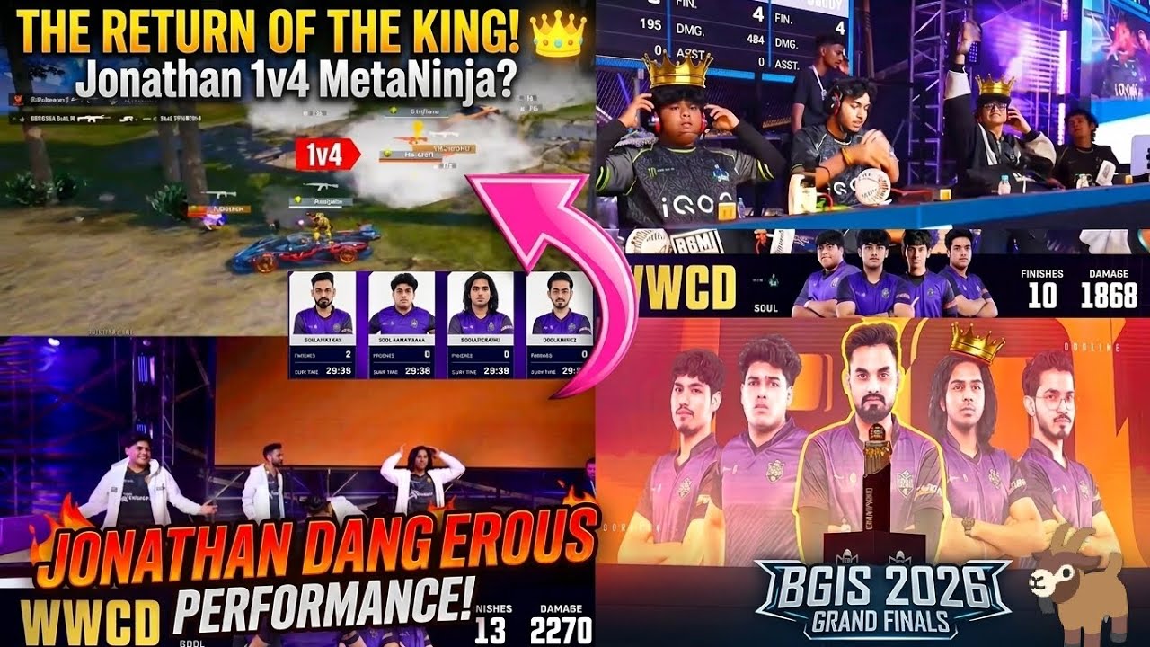 THE RETURN OF KING 👑 JONATHAN 1V4 METANINJA❓ JONATHAN DANGEROUS WWCD PERFORMANCE!