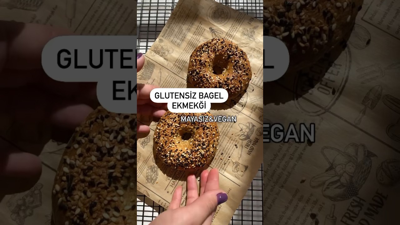 Sadece İki Malzemeli Glutensiz Bagel #glutensiz #glutenfree #youtubeshorts #bagel #recipe