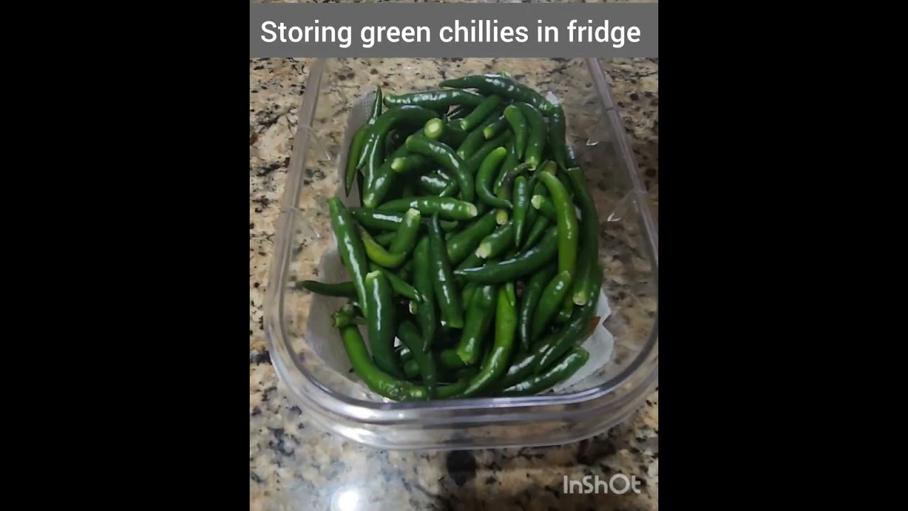 How to store green chillies  in fridge?