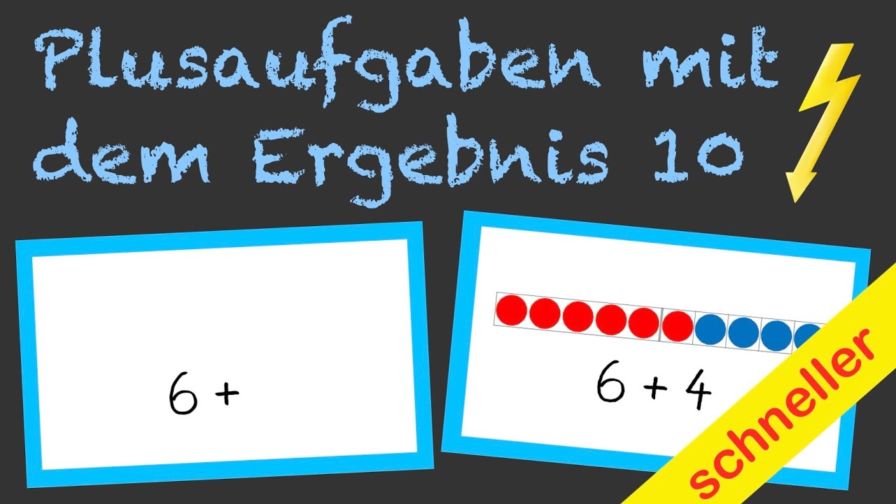 schnelle Abfrage Ergänzen bis 10 II verliebte Zahlen II ohne Material II erste Klasse Grundschule
