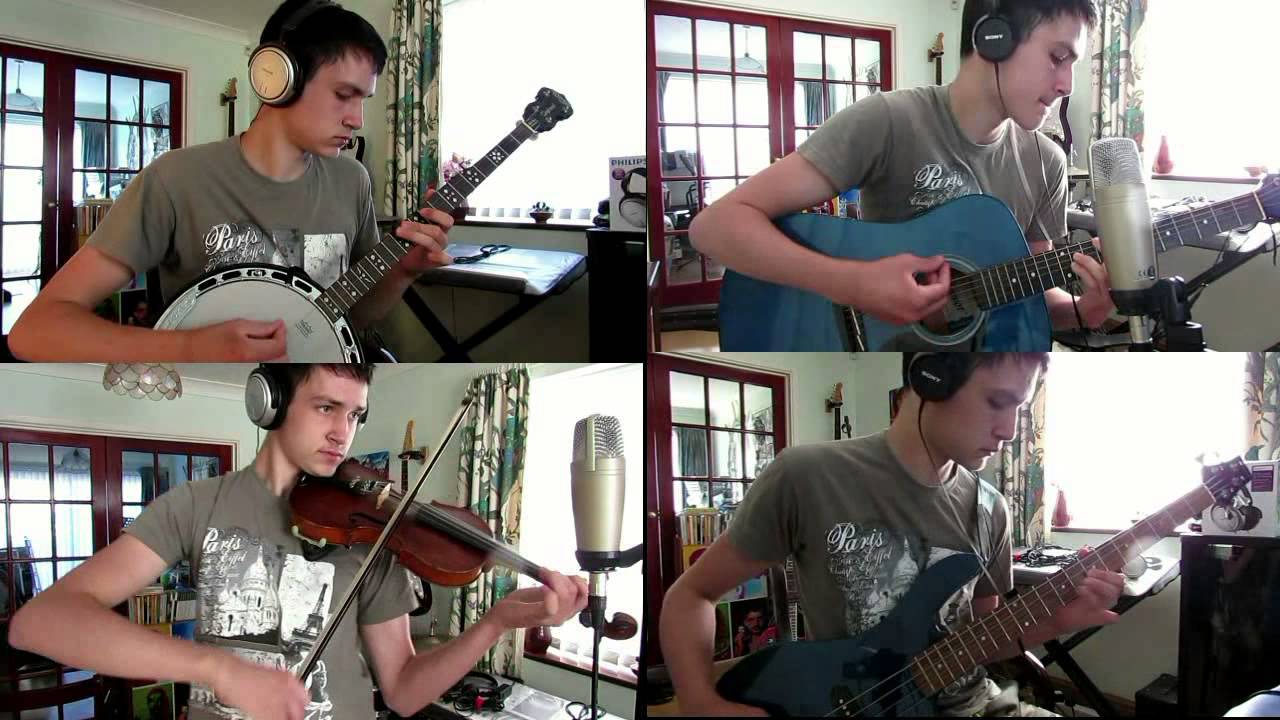 No One Knows - QUEENS OF THE STONE AGE - (Banjo, Violin, Guitar and Bass Cover)