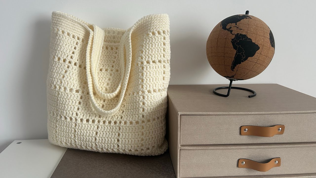 Perforated bag, Easy Crochet Pattern for Beginners, Made by Lunda Tutorial