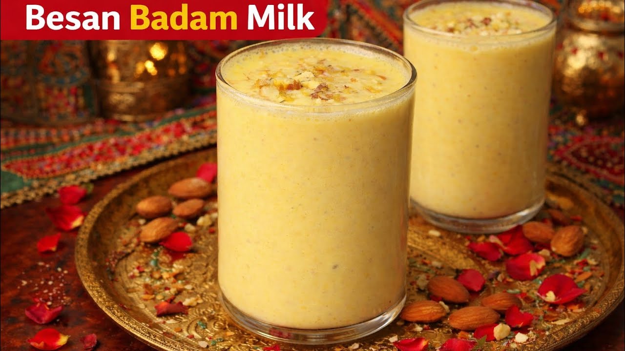  बेसन बादाम 🥛Energy Drink | एनर्जी बढ़ाने वाला हेल्दी ड्रिंक Besan Badam Milk Recipe | Besan Sheera 