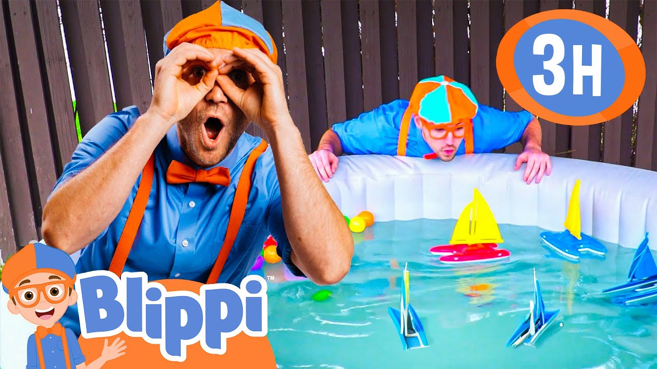 Learn Colors with Rainbow Boats | Blippi and Meekah Best Friend Adventures | Educational Videos