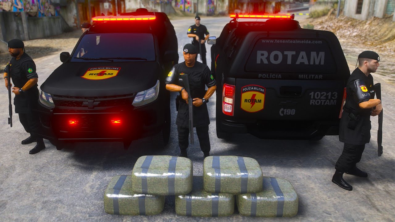 OPERAÇÃO na COMUNIDADE | ROTAM PMGO | GTA 5 POLICIAL