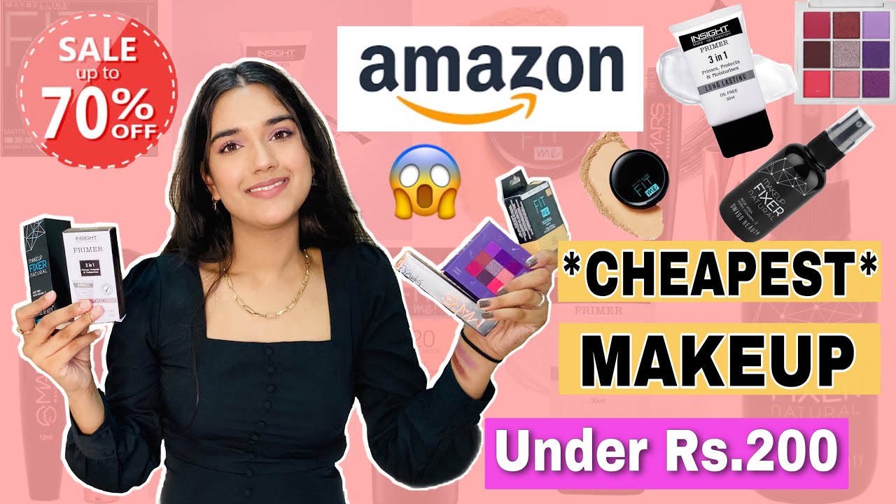 *CHEAPEST* Makeup From Amazon Under Rs.199 | MAKEUP HAUL Under Rs.200 | Upto 70% Off Makeup Products