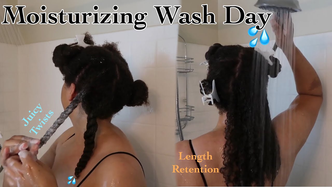 Wash Day For Moisture & Length Retention Using Moisturizing Products 💦