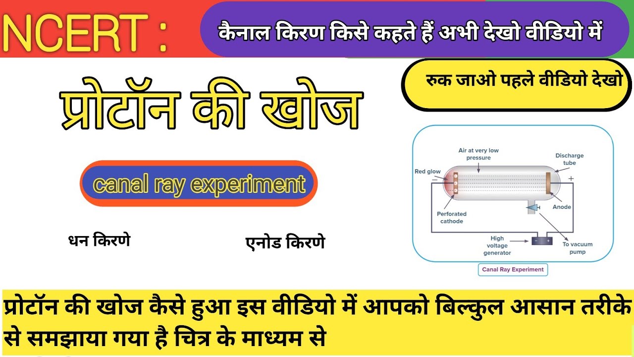 प्रोटॉन की खोज | proton ki khoj kaise huaa | discovery of proton | proton ki khoj kisne kiya/byVijay