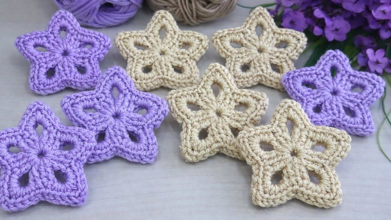 Amazing and Easy Crochet Star Keychain Tutorial💜#crochet #knitting #diy #handmade 