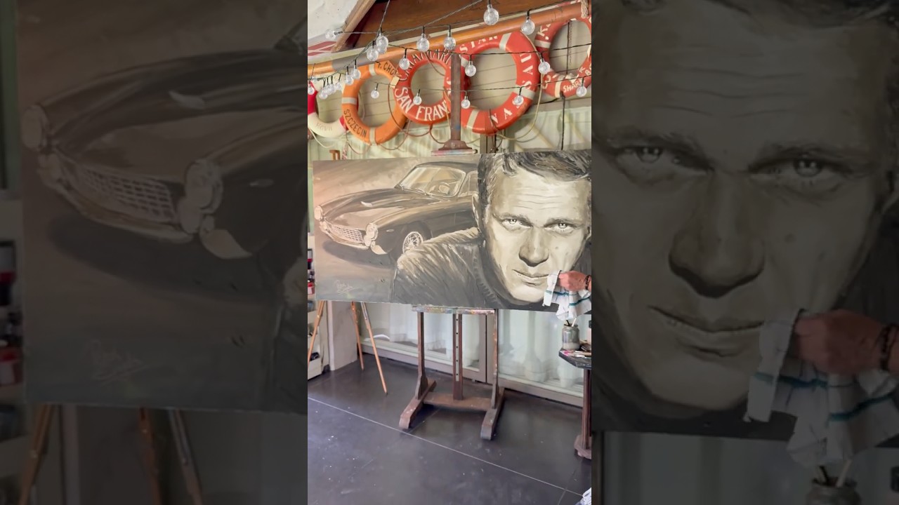 Unveiling Steve McQueen’s iconic Ferrari 25 GT Lusso: a painted masterpiece by Peter Engels