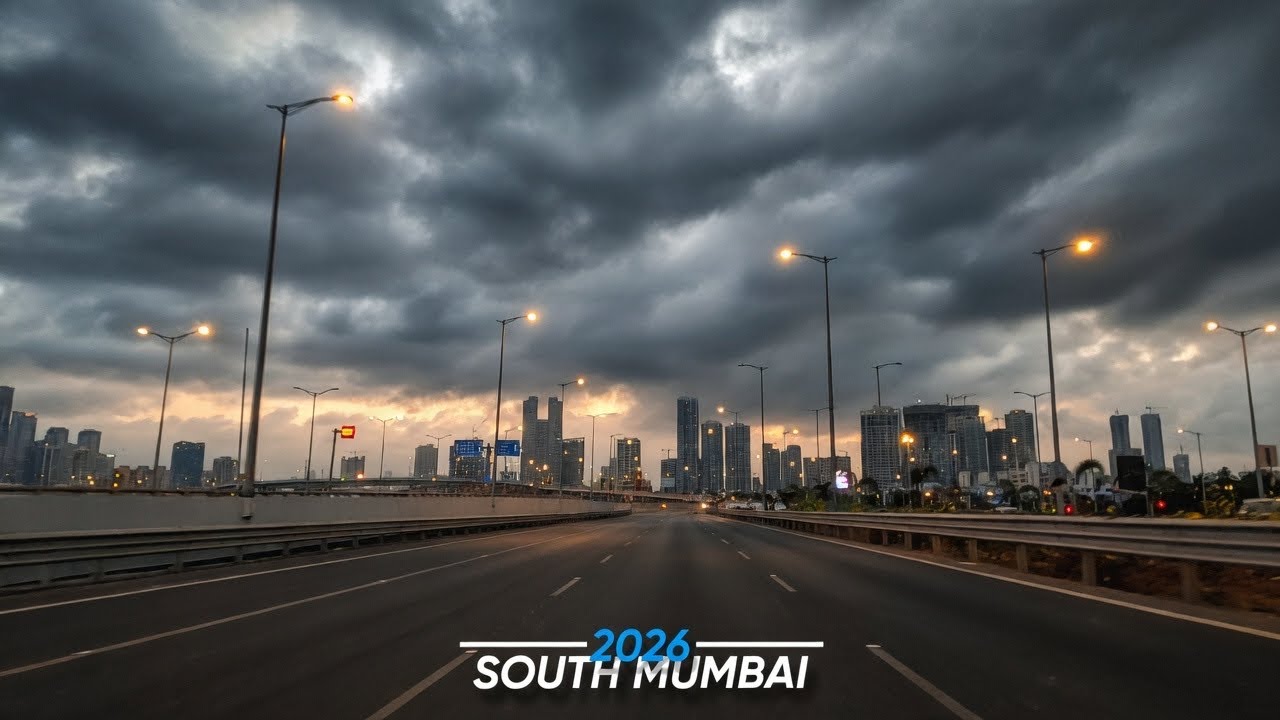 South Mumbai in 2026 | Mumbai Coastal Road Sunrise Drive - 4K 