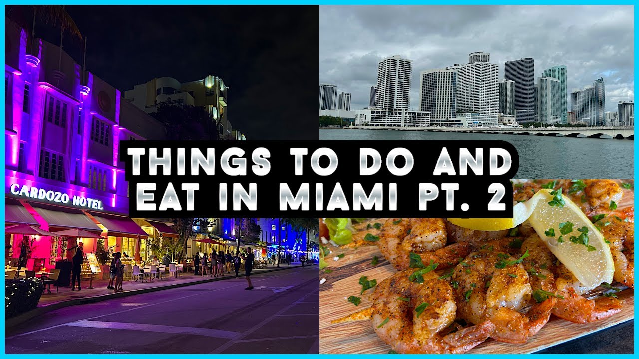 MIAMI FOOD TOUR: Ate at SIX places on Day 2; Saw Ocean Drive/ate in Miami Beach!  - Cody's Food Vlog