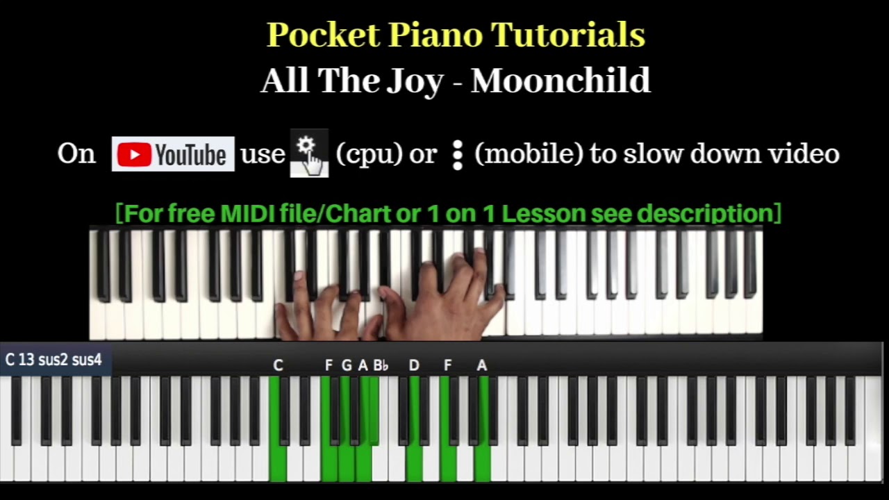 All The Joy | Moonchild | [Pocket Piano Tutorial]