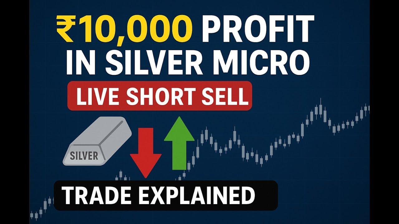 ₹10,000 Profit in Silver Micro | Live Short Sell Trade Explained #MCX #commodities